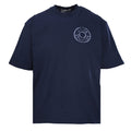 Acne Studios Distressed‑Rip Circular‑Logo Oversized Crew‑Neck T‑Shirt