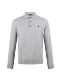 Polo Ralph Lauren Men’s Long‑Sleeve Knit Polo Sweater With Navy Pony Embroidery