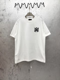 AMIRI Gothic Monogram Chest Graphic Crew Neck Short‑Sleeve T‑Shirt
