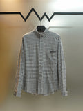 Acne Studios Check Patch‑Pocket Long‑Sleeve Button‑Down Shirt