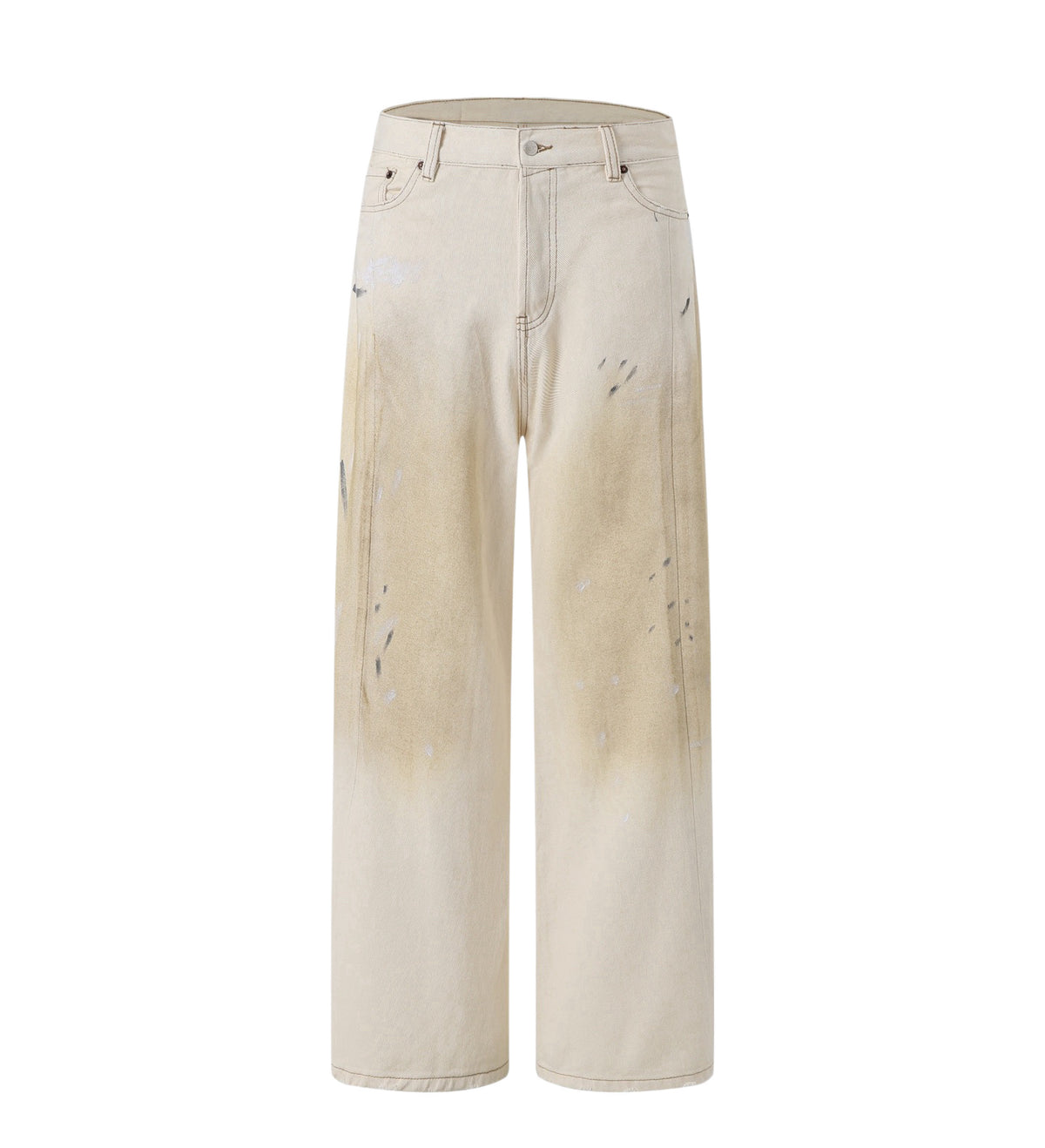 Acne Studios Vintage Paint‑Splatter Wide‑Leg Denim Jeans