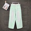 Acne Studios Mint Wash Paint‑Splatter Wide‑Leg Jeans
