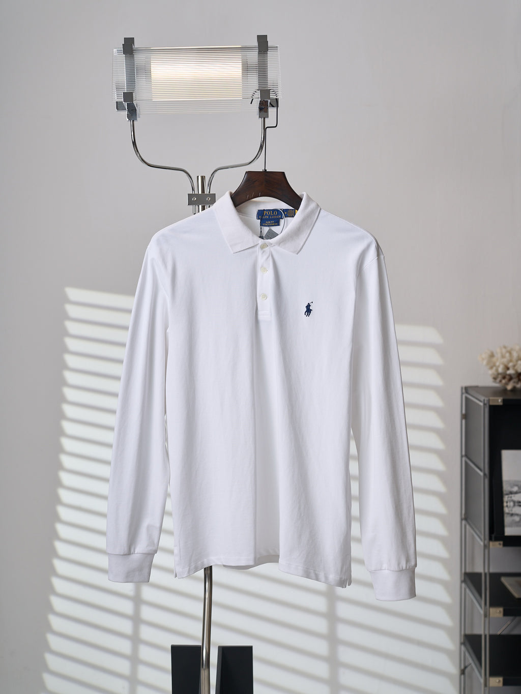 Polo Ralph Lauren Men's Long‑Sleeve Pique Polo Shirt With Small Pony Embroidery