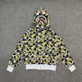 BAPE FW24 Yellow-Green ABC Camo Shark Full-Zip Hoodie - Ginza Limited