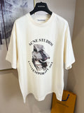 Acne Studios Contemporary Art Graphic Print Oversized Short‑Sleeve T‑Shirt