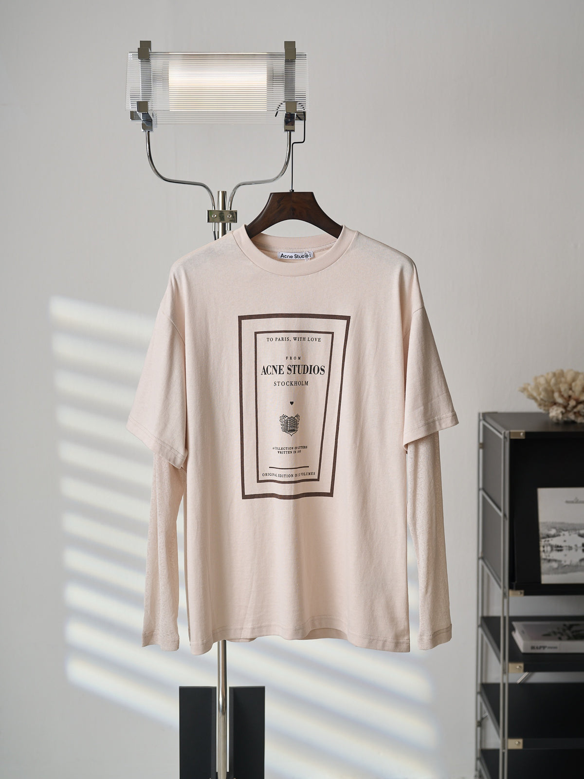 Acne Studios Layered‑Sleeve Frame‑Print T‑Shirt
