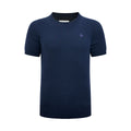 Men Crew Neck Short‑Sleeve Knit Sweater, Small Horse Embroidery