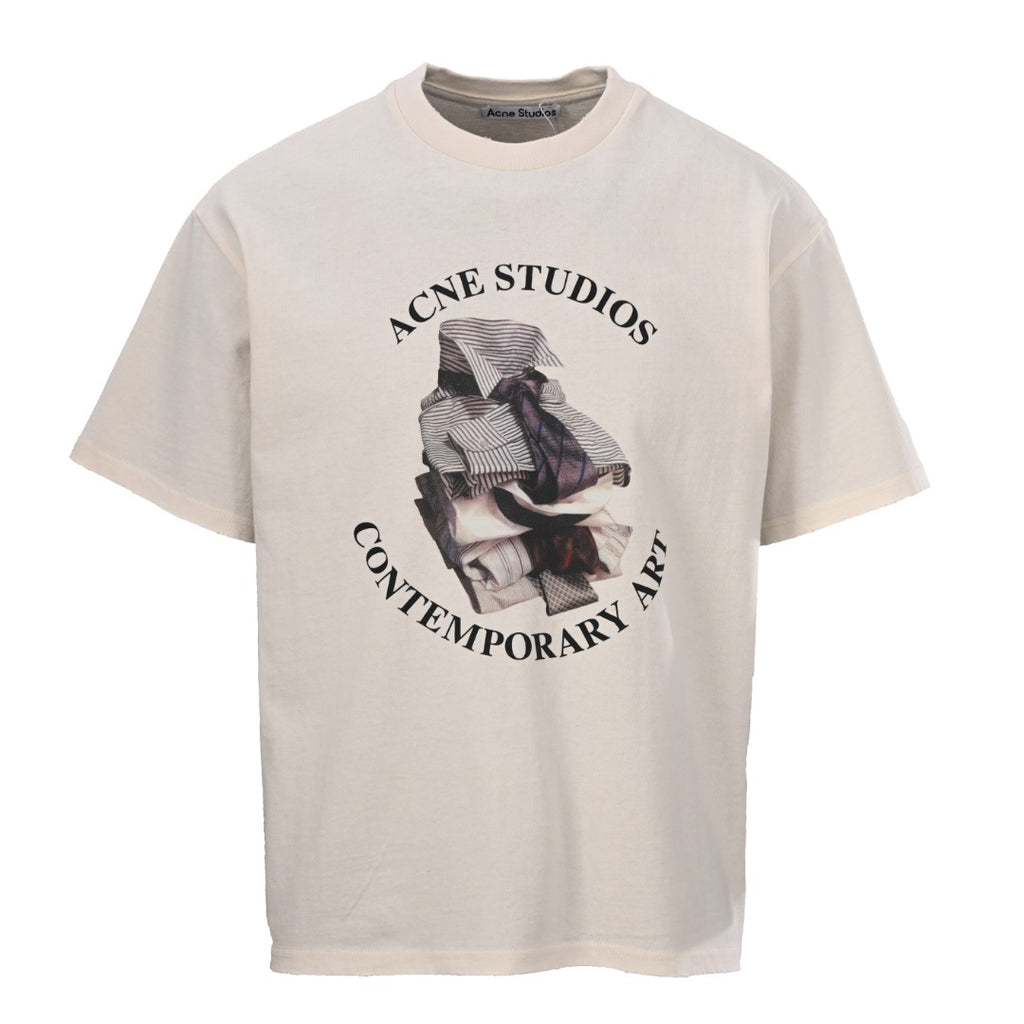 Acne Studios Contemporary‑Art Graphic Oversized Crew‑Neck T‑Shirt