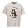 Acne Studios Contemporary‑Art Graphic Oversized Crew‑Neck T‑Shirt