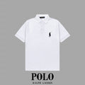 Men's Classic Collar Short‑Sleeve Polo Shirt Small Horse Embroidery Solid Casual Top
