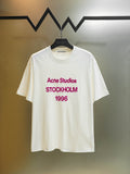 Acne Studios Stockholm 1996 Text‑Print Crew‑Neck Short‑Sleeve T‑Shirt