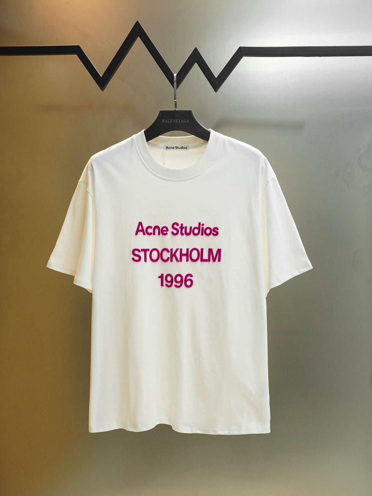 Acne Studios Stockholm 1996 Text‑Print Crew‑Neck Short‑Sleeve T‑Shirt