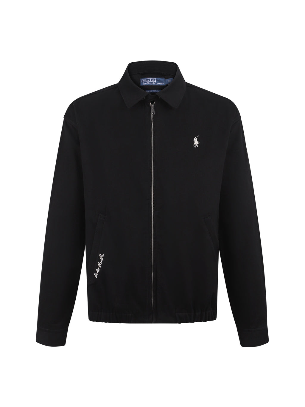 Polo Ralph Lauren Men’s Zip‑Up Harrington Jacket With White Pony & Script Embroidery