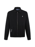 Polo Ralph Lauren Men’s Zip‑Up Harrington Jacket With White Pony & Script Embroidery