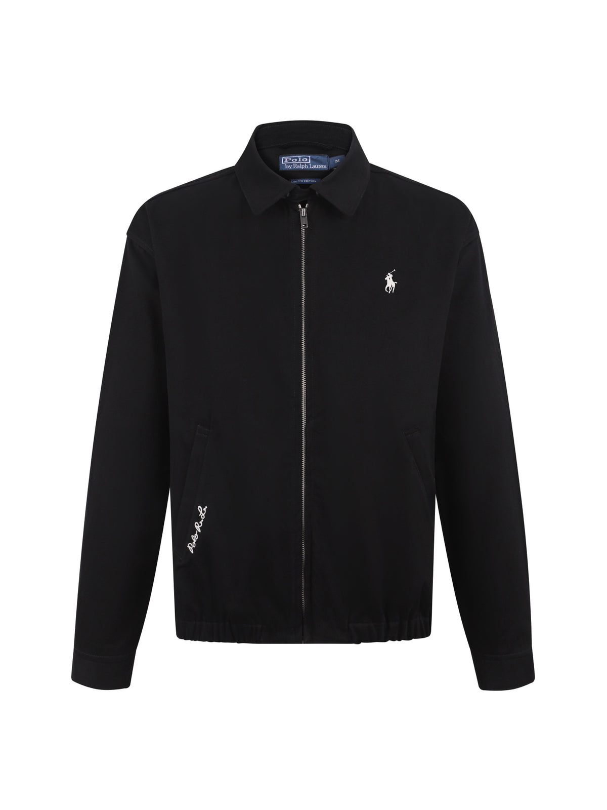 Polo Ralph Lauren Men’s Zip‑Up Harrington Jacket With White Pony & Script Embroidery
