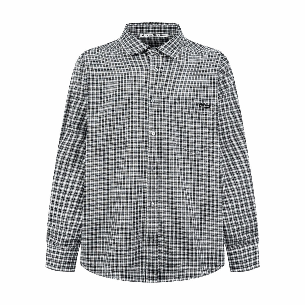 Acne Studios Long‑Sleeve Check Button‑Up Shirt