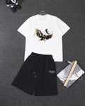 AMIRI Eagle Graphic Short‑Sleeve Tee & Drawstring Shorts Set