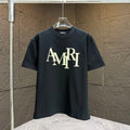 AMIRI Overlapped Stacked Logo Crew‑Neck Short‑Sleeve T‑Shirt