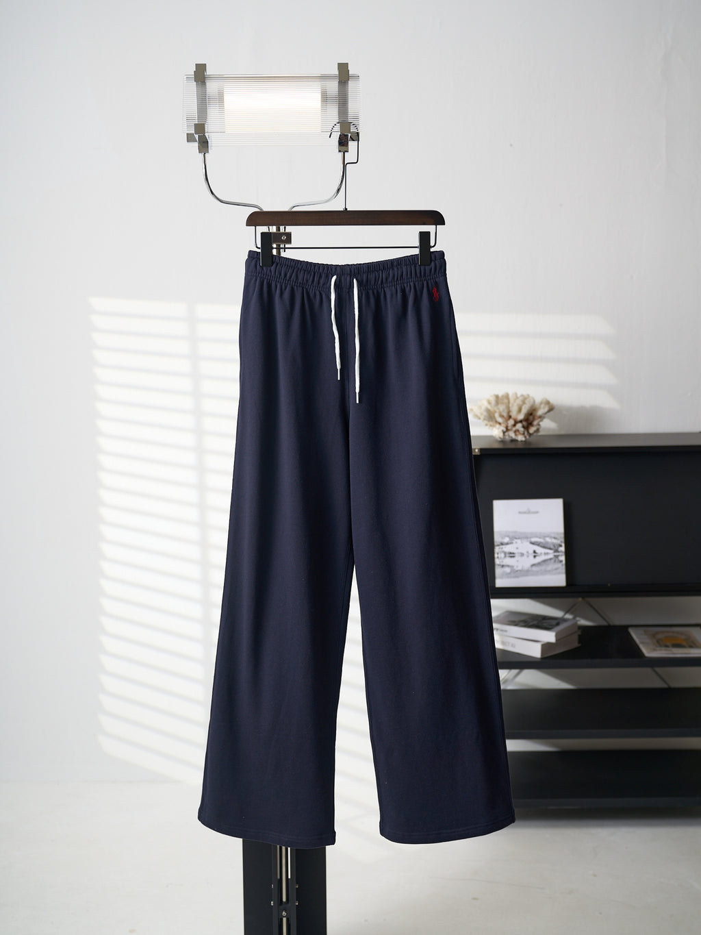 Polo Ralph Lauren Men's Drawstring Wide‑Leg Sweatpants, Red Pony Embroidery