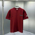 Moncler Script Logo T-Shirt Burgundy