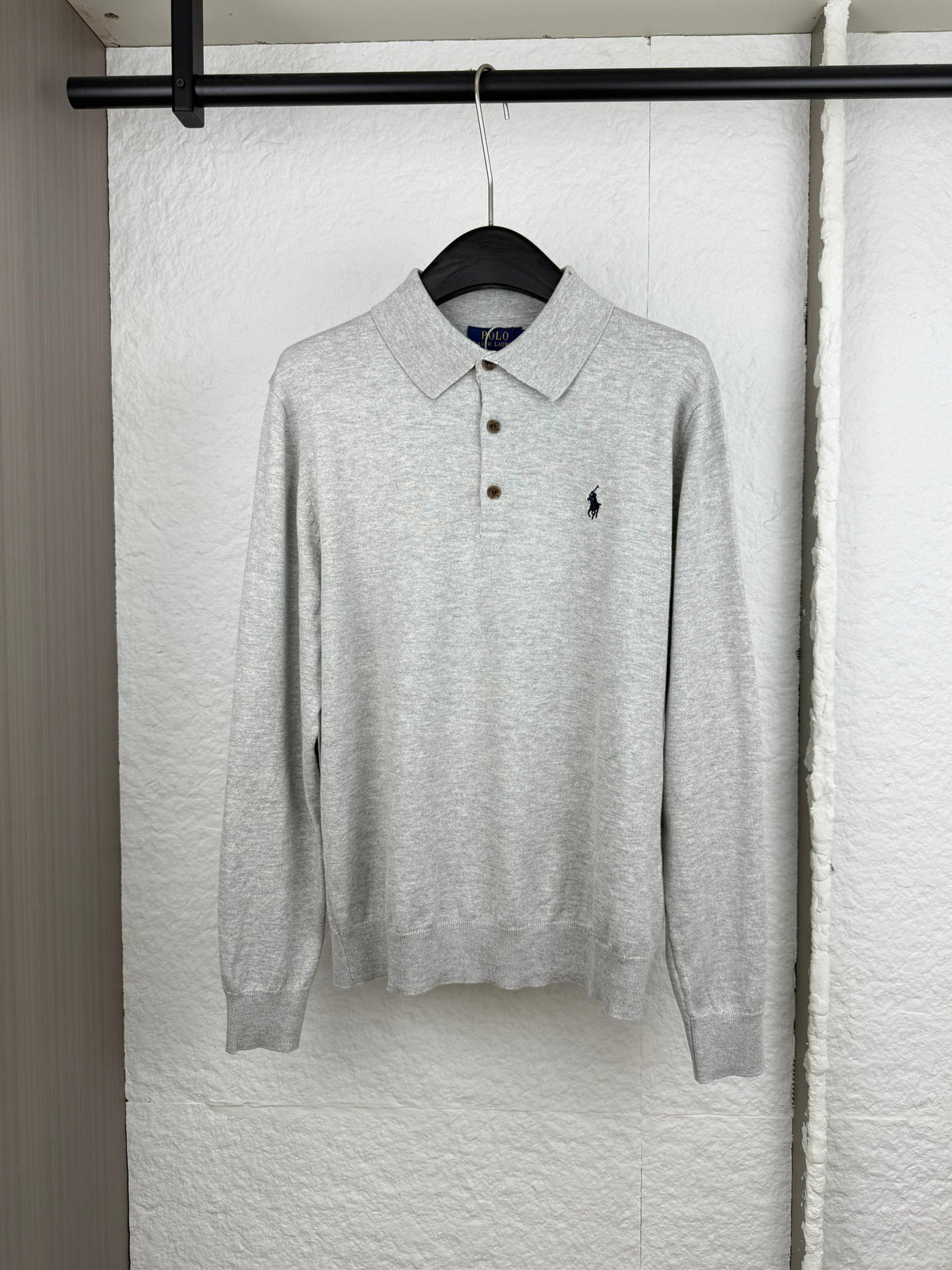 Polo Ralph Lauren Men’s Long‑Sleeve Knit Polo Sweater With Pony Embroidery
