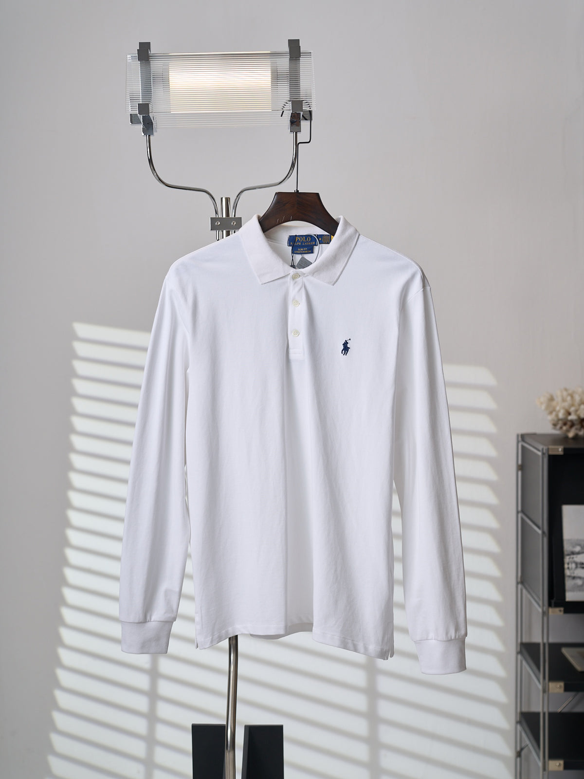 Polo Ralph Lauren Men's Long‑Sleeve Pique Polo Shirt With Small Pony Embroidery