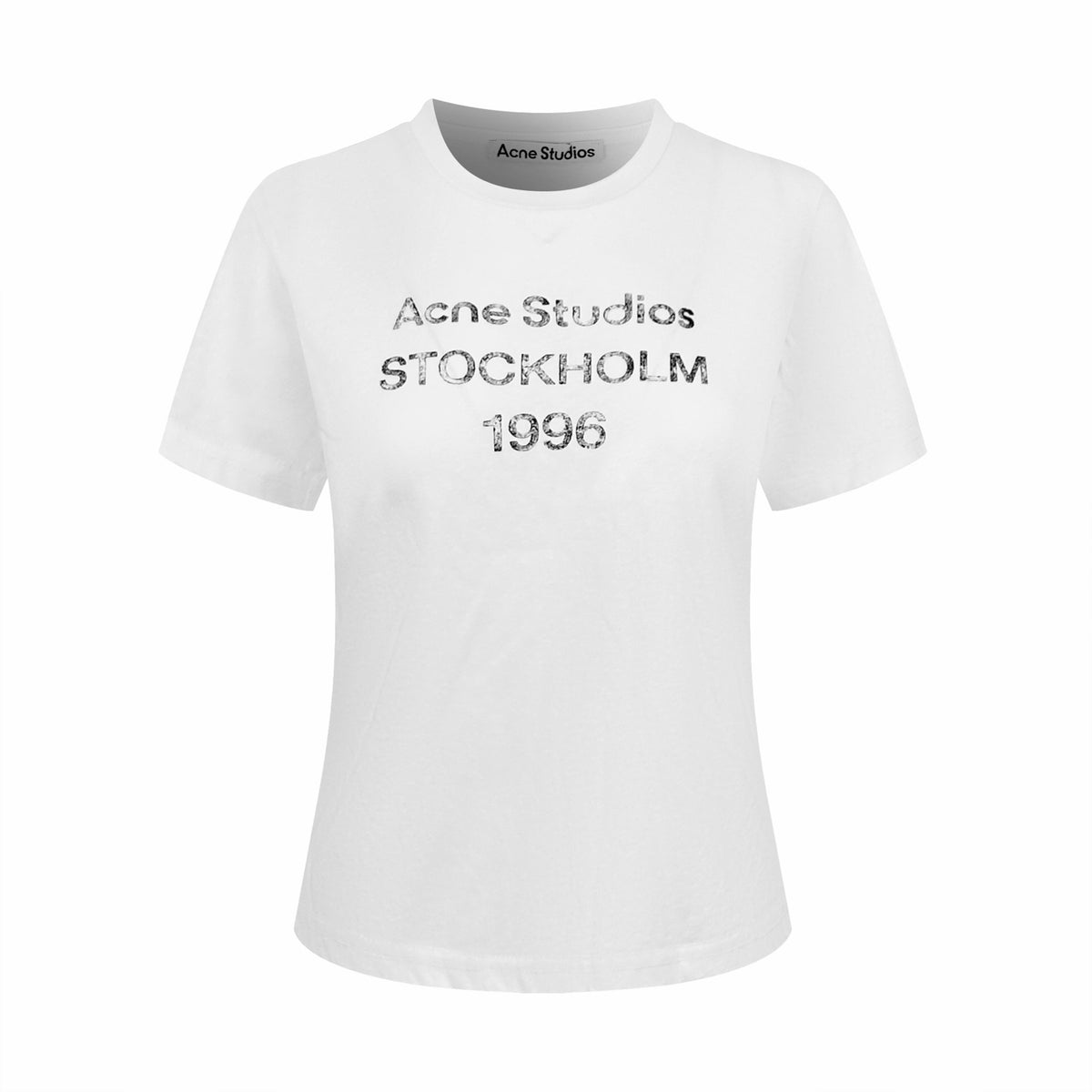 Acne Studios Stockholm 1996 Text‑Print Crew‑Neck Short‑Sleeve T‑Shirt