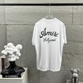 AMIRI Hollywood Cursive Back‑Print Crew‑Neck Short‑Sleeve T‑Shirt