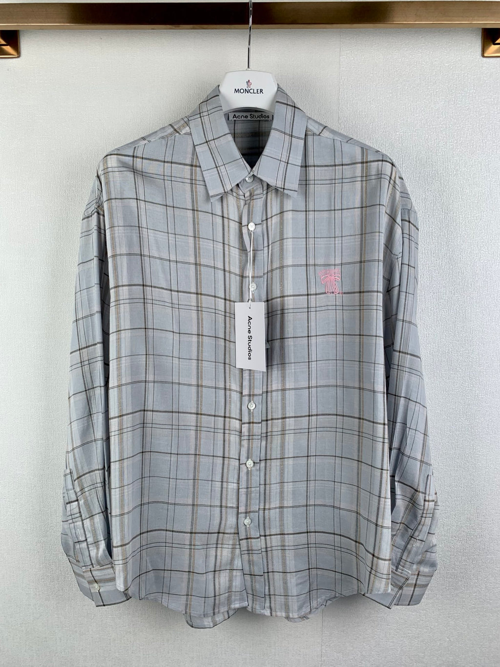 Acne Studios Oversized Plaid Long‑Sleeve Shirt