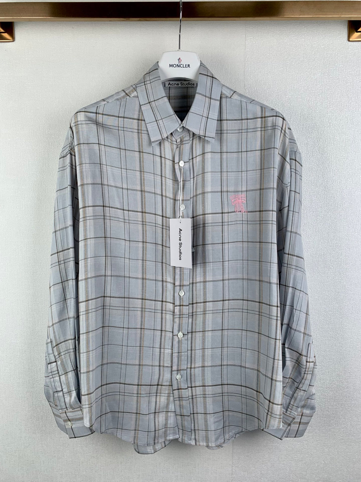 Acne Studios Oversized Plaid Long‑Sleeve Shirt