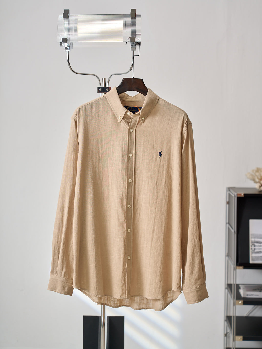 Ralph Lauren Men's Classic Fit Textured Long‑Sleeve Button‑Down Shirt