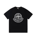 Moncler x Stone Island Collab Logo Graphic Tee Black