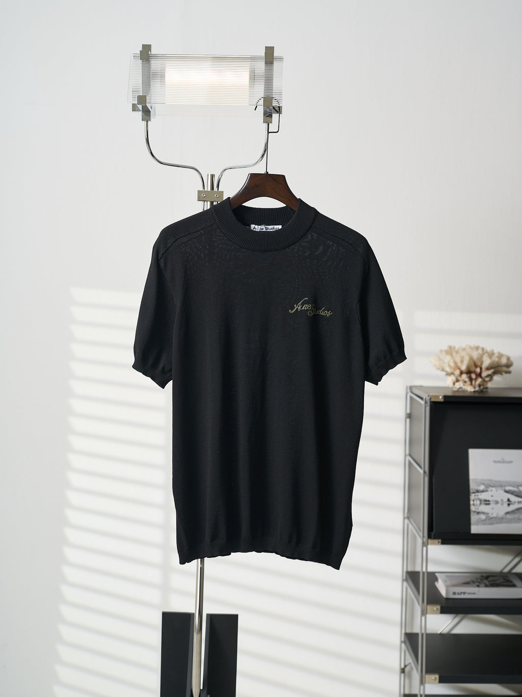 Acne Studios Short‑Sleeve Knit Crew Neck Top