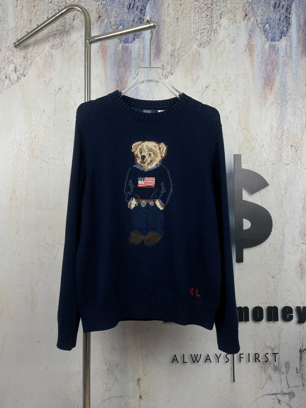 Ralph Lauren Men's Polo Bear Crew‑Neck Knit Sweater