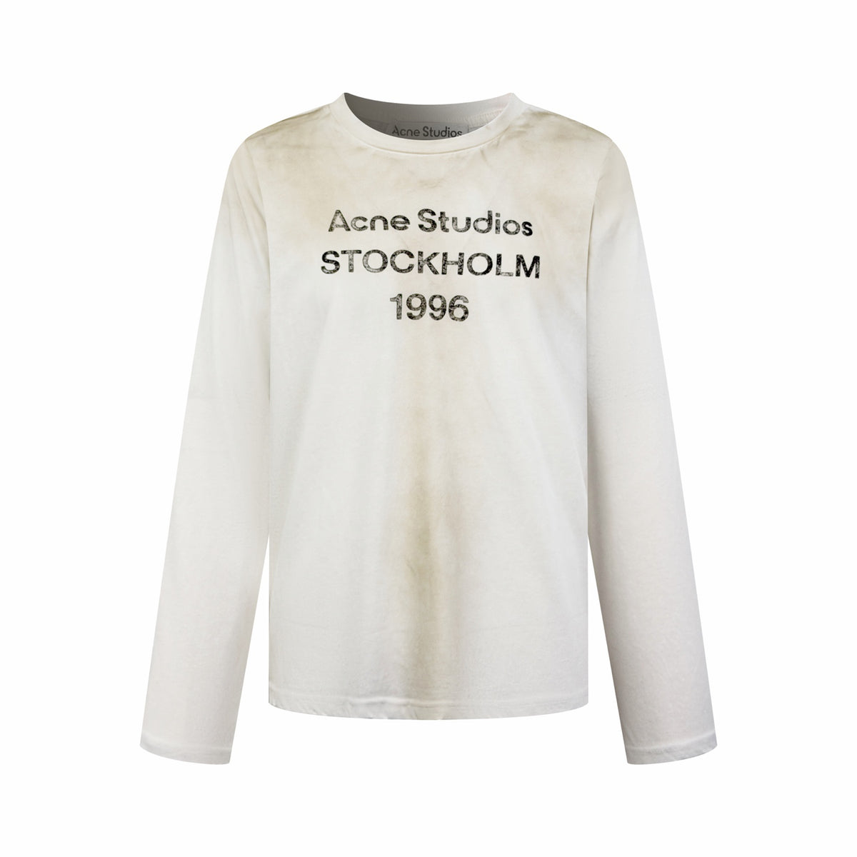 Acne Studios Stockholm 1996 Vintage‑Wash Crew‑Neck Long‑Sleeve T‑Shirt