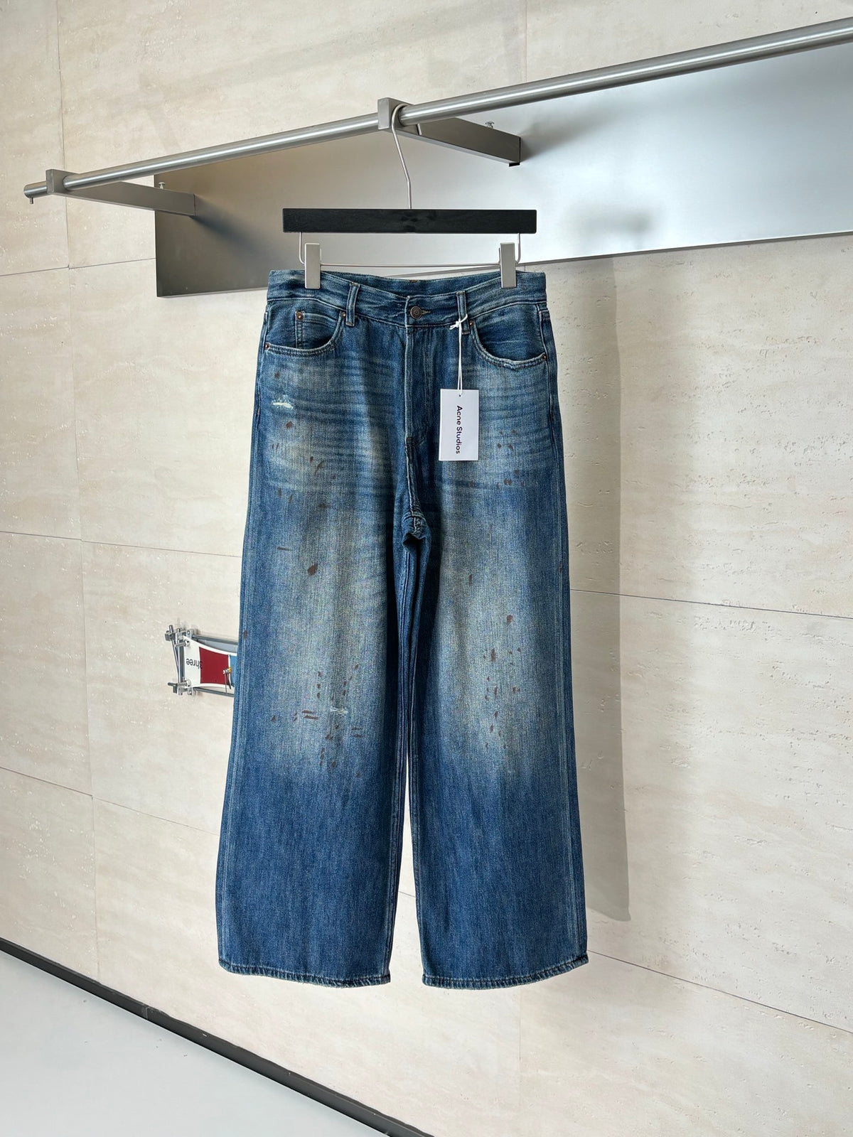 Acne Studios Paint‑Splatter Vintage Wide‑Leg Jeans