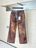Acne Studios Multi‑Texture Washed Wide‑Leg Jeans