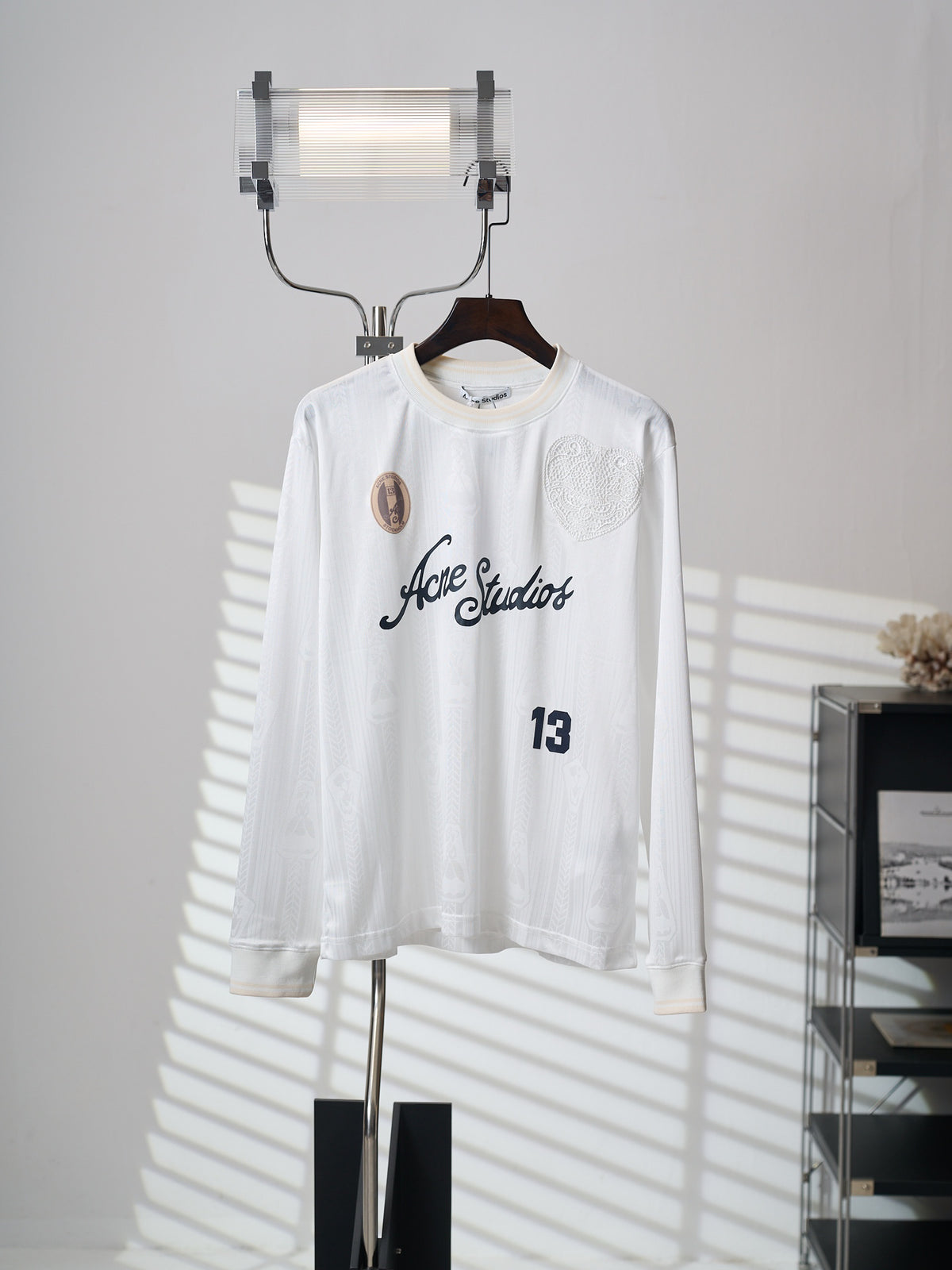 Acne Studios Unisex Number 13 Sport‑Inspired Long‑Sleeve Jersey Top