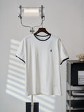 Ralph Lauren Men's Contrast‑Trim Crew‑Neck Short‑Sleeve T‑Shirt, Navy Pony Embroidery