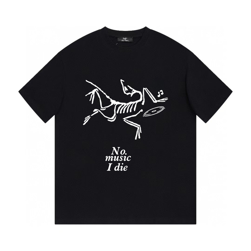 Arc'teryx "No Music I Die" Bird Skeleton Graphic Short‑Sleeve T‑Shirt Unisex
