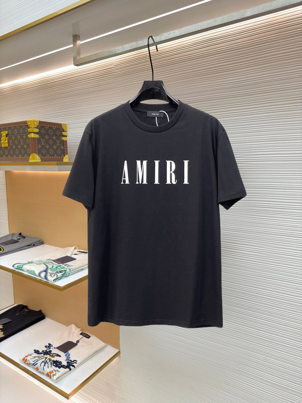 AMIRI Serif Core Logo Graphic Short‑Sleeve Tee