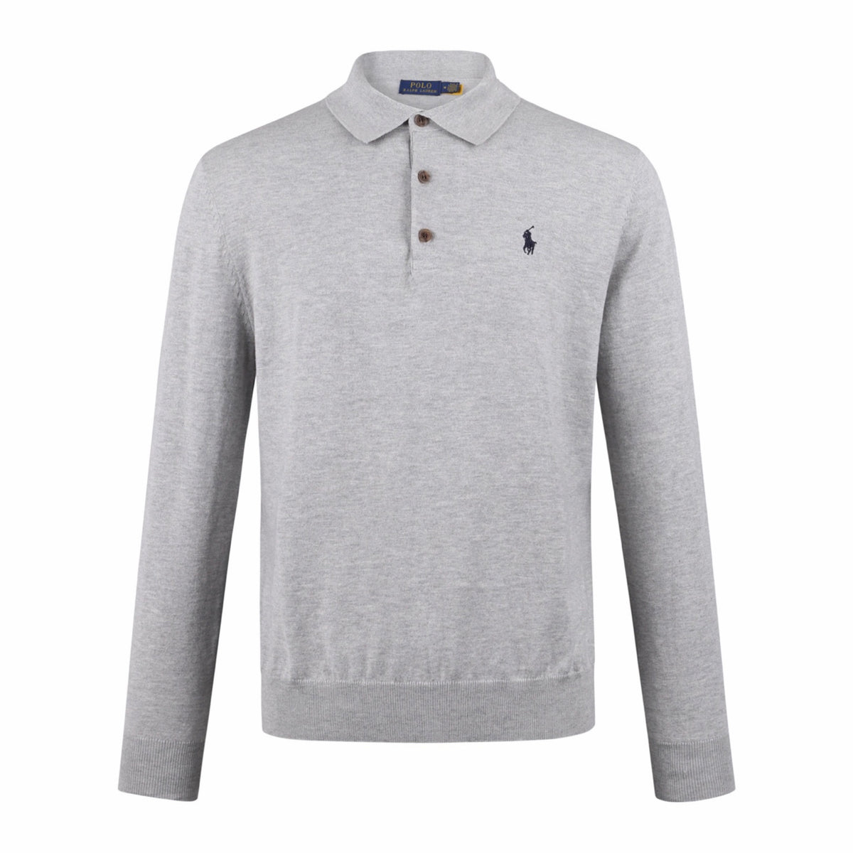 Polo Ralph Lauren Men’s Long‑Sleeve Knit Polo Shirt, 3‑Button Placket