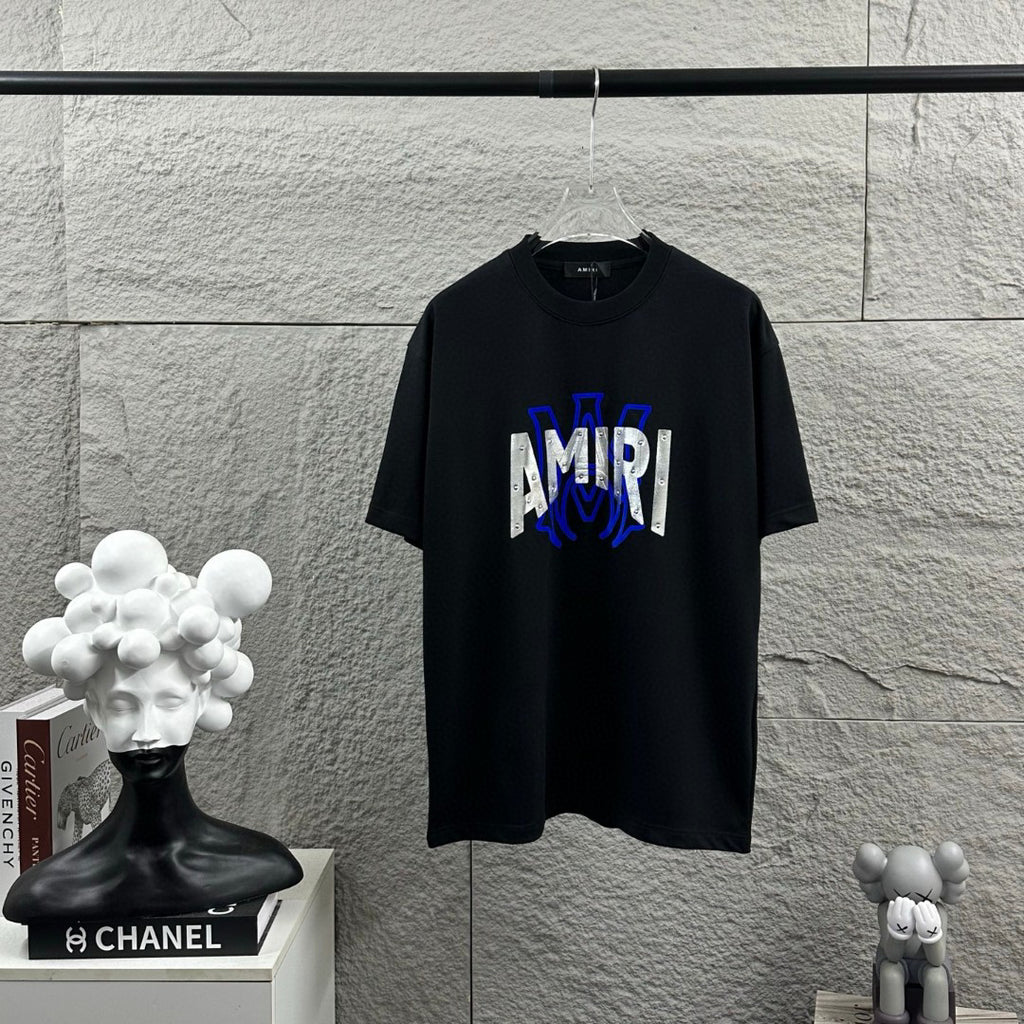 AMIRI Embellished Layered Logo Crew-Neck Short-Sleeve T-Shirt