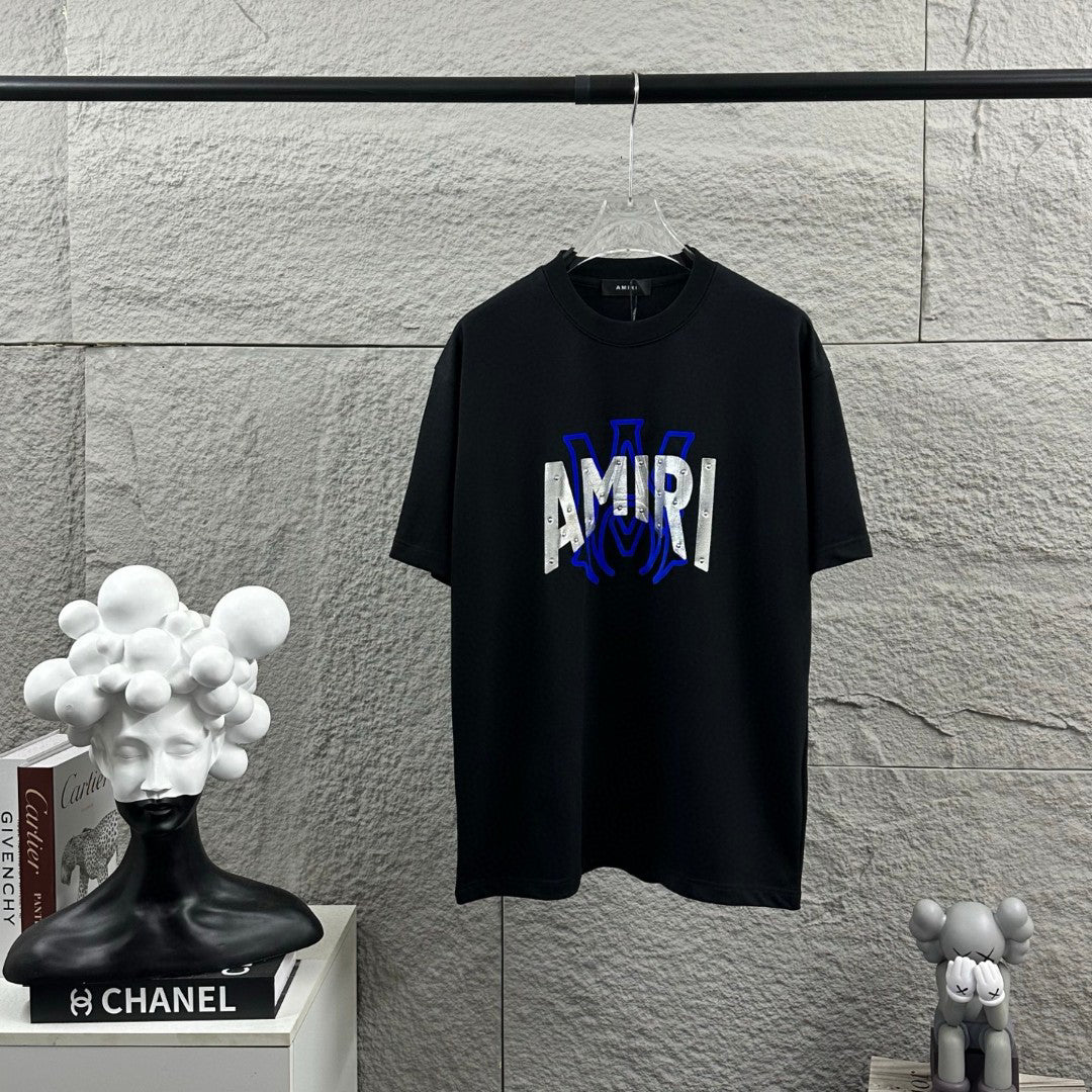 AMIRI Embellished Layered Logo Crew-Neck Short-Sleeve T-Shirt