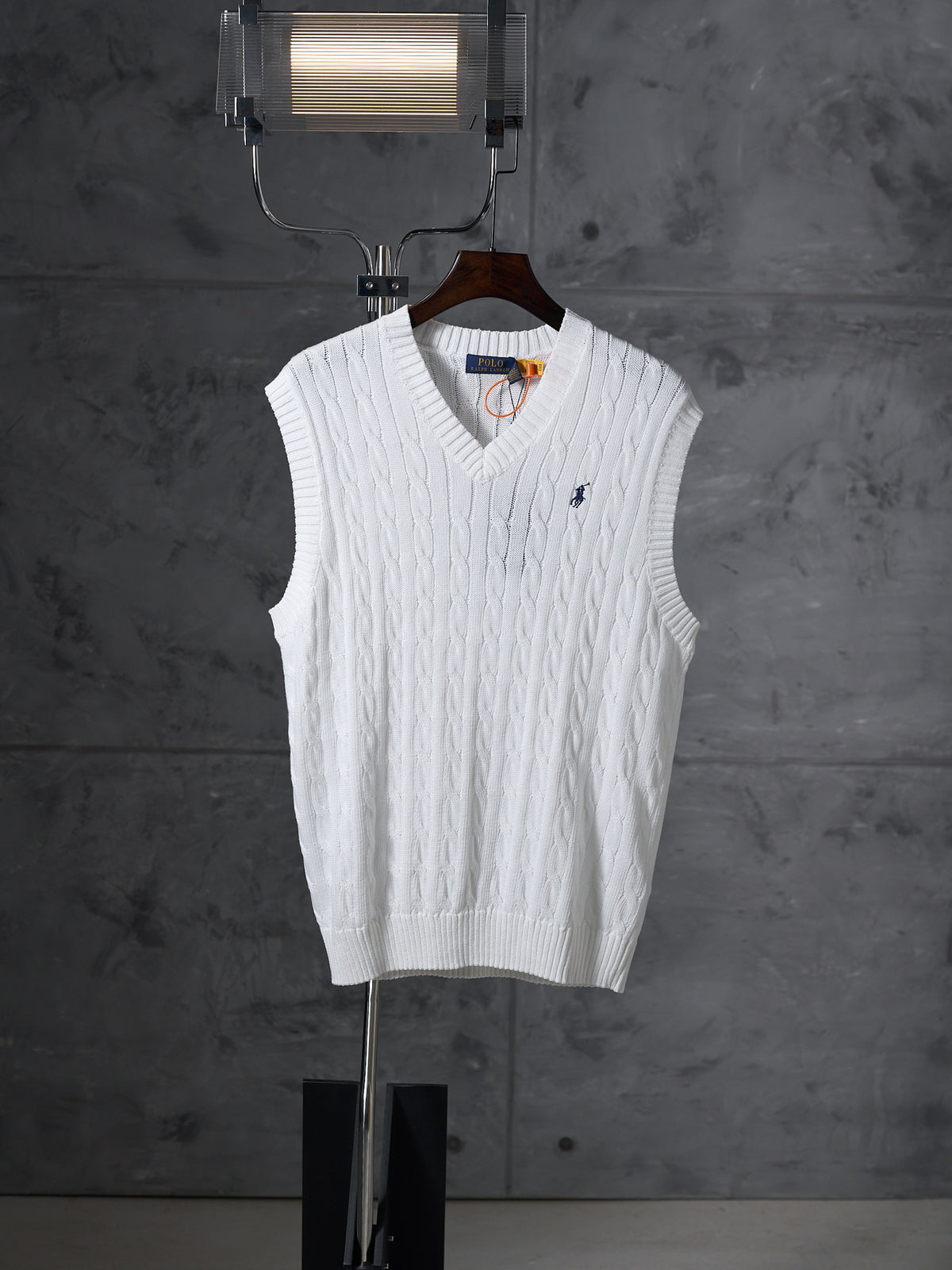 Ralph Lauren Men's Cable‑Knit V‑Neck Sweater Vest