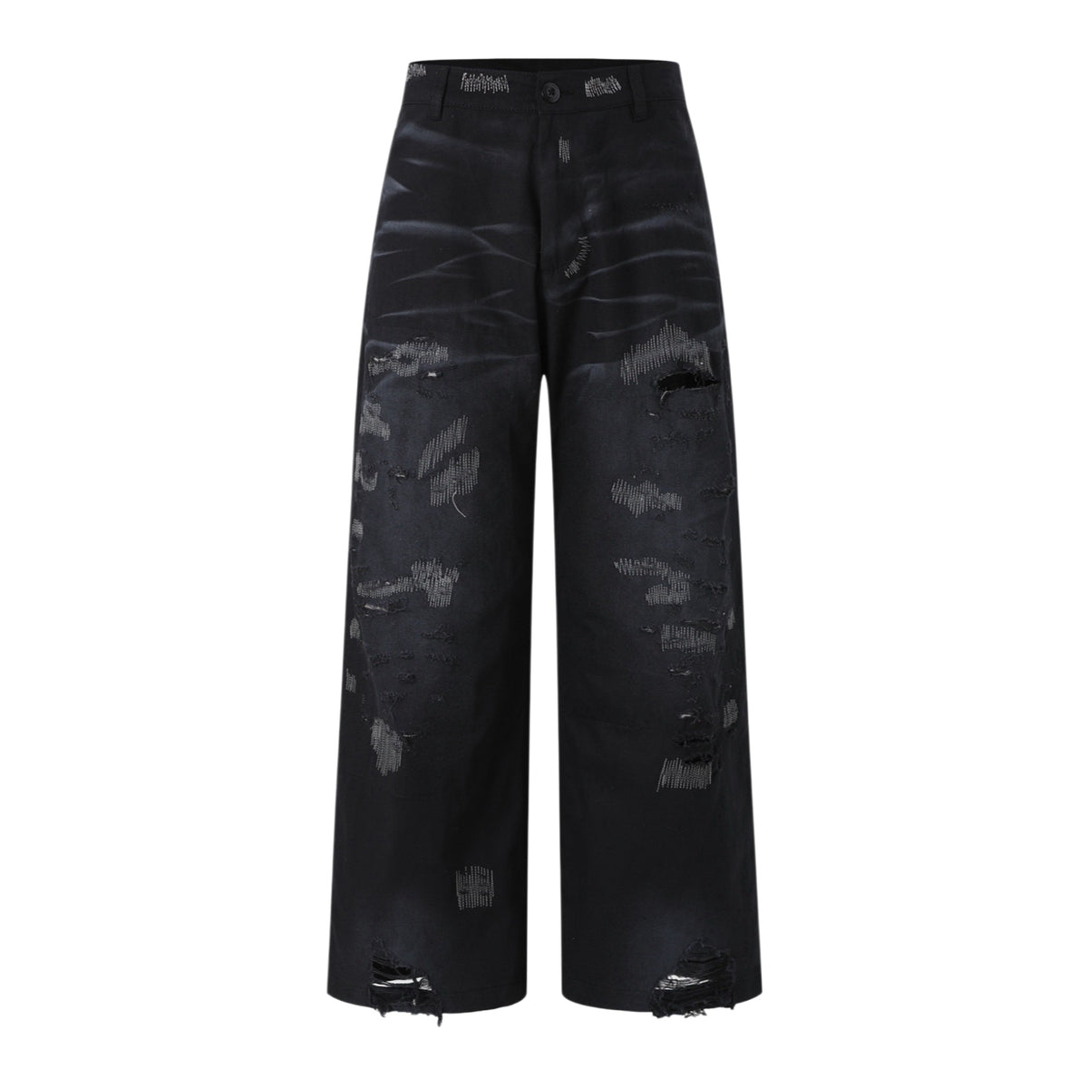 Acne Studios Distressed Washed‑Out Wide‑Leg Trousers