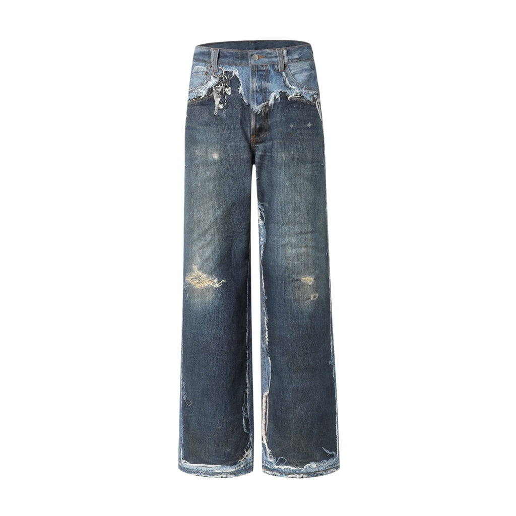 Acne Studios Distressed Wide‑Leg Denim Jeans