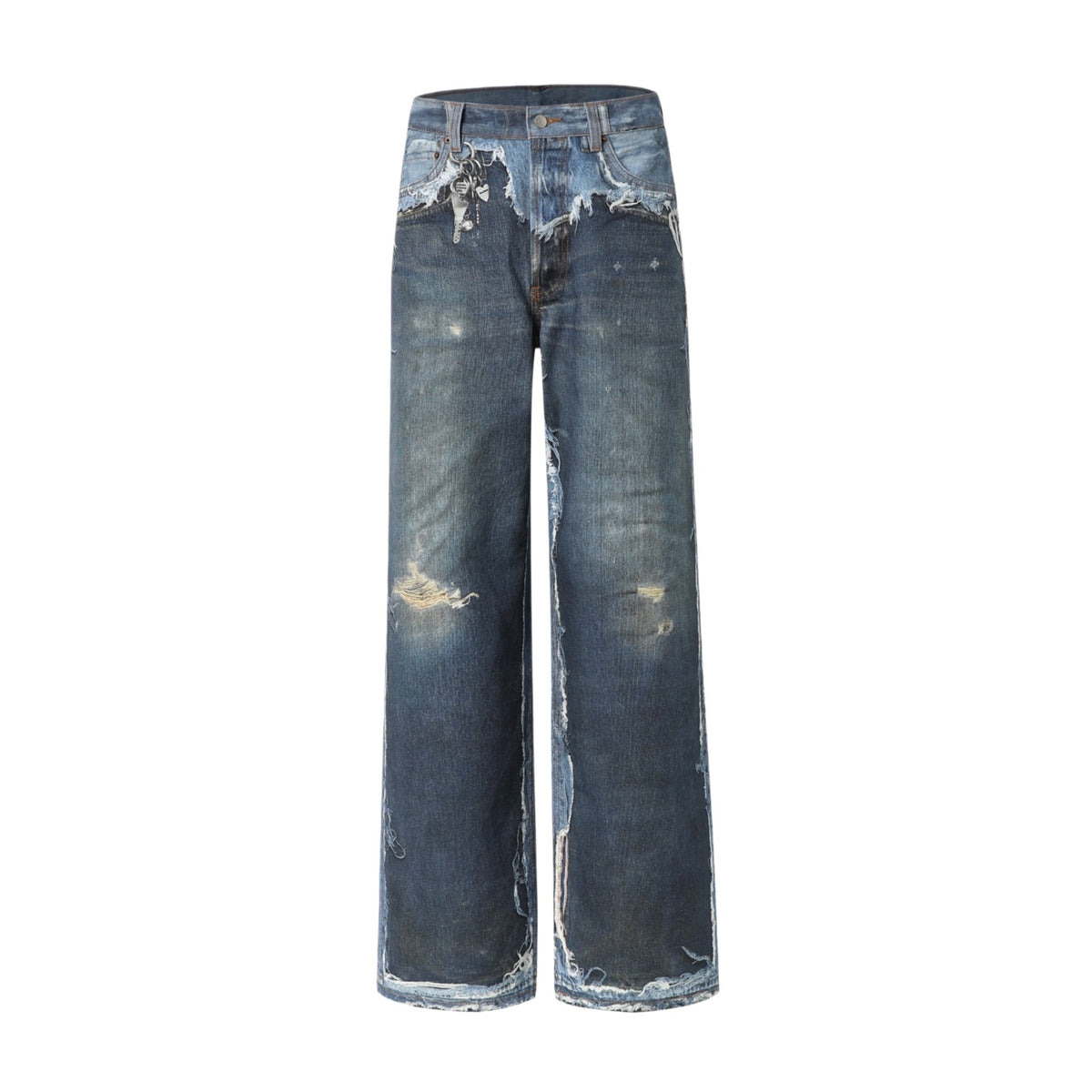 Acne Studios Distressed Wide‑Leg Denim Jeans