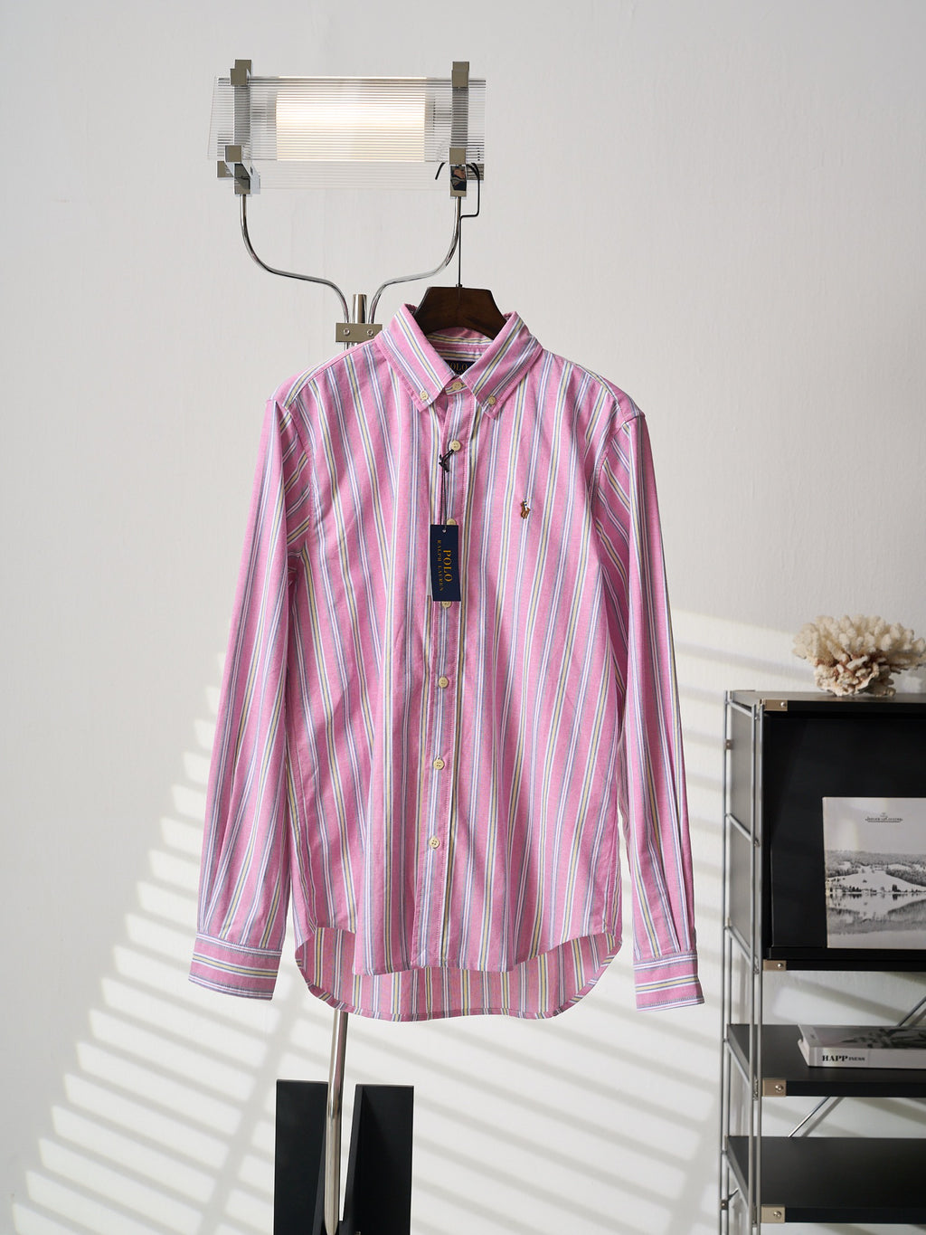 Ralph Lauren Men's Long‑Sleeve Vertical Striped Button‑Down Shirt