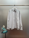 Acne Studios Oversized Striped Long‑Sleeve Shirt